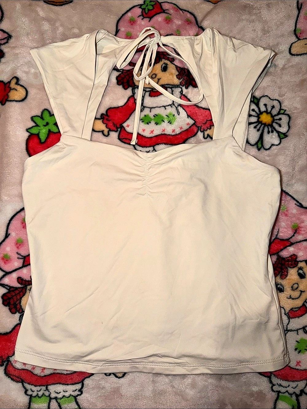 White Halter Tank Top